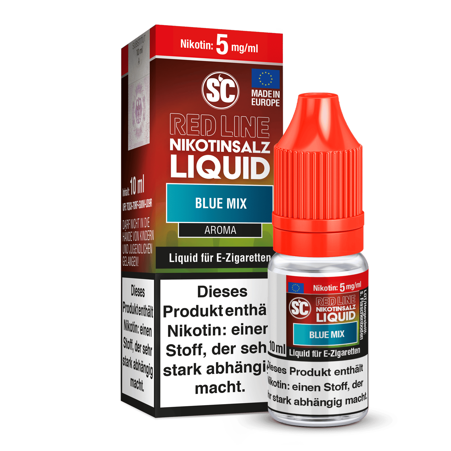 SC - Red Line - Blue Mix - Nikotinsalz Liquid 5 mg/ml 10er Packung