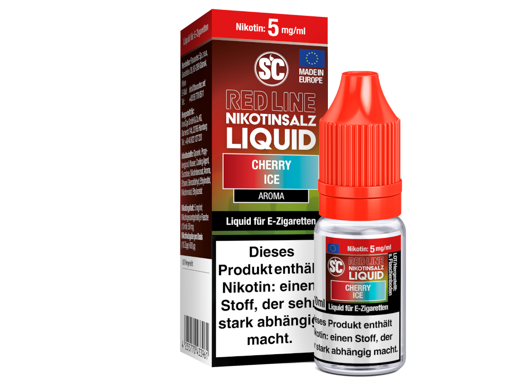 SC - Red Line - Cherry Ice - Nikotinsalz Liquid 5 mg/ml 10er Packung