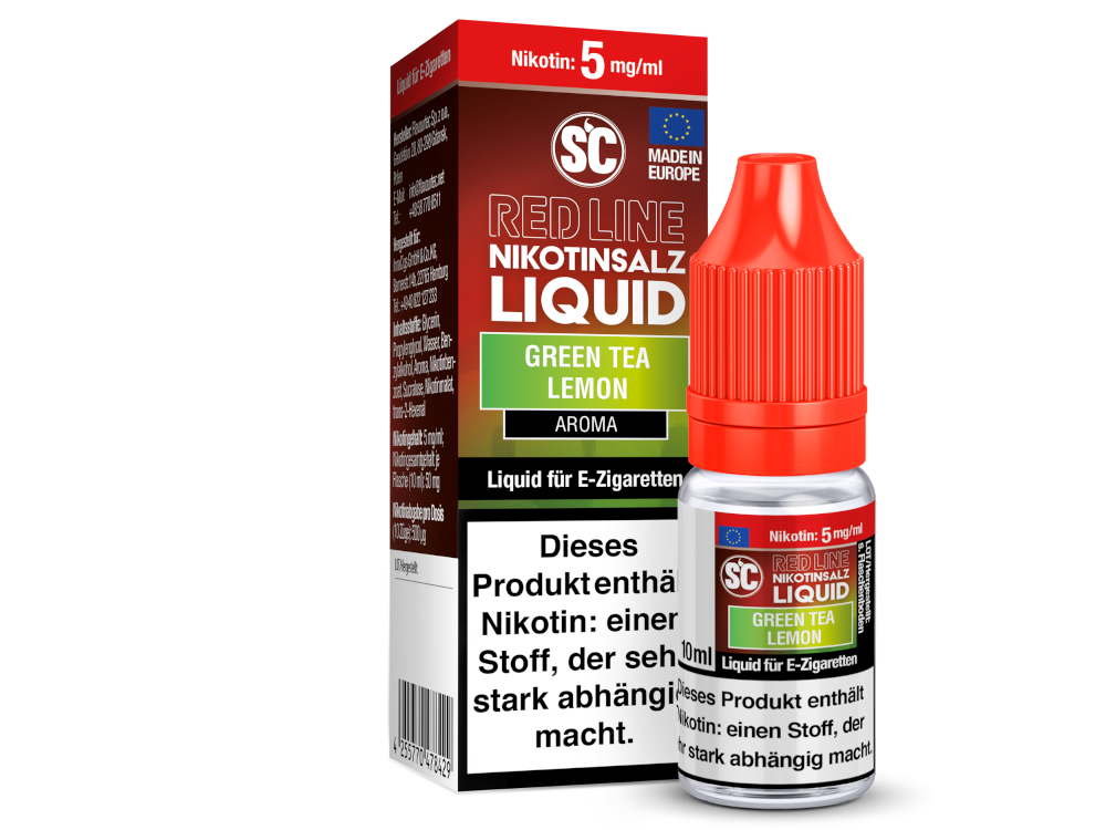 SC - Red Line - Green Tea Lemon - Nikotinsalz Liquid 5 mg/ml