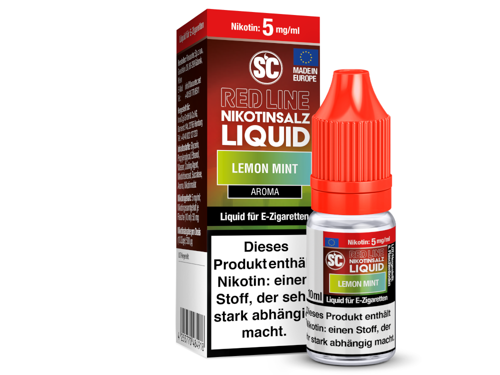 SC - Red Line - Lemon Mint - Nikotinsalz Liquid 5 mg/ml