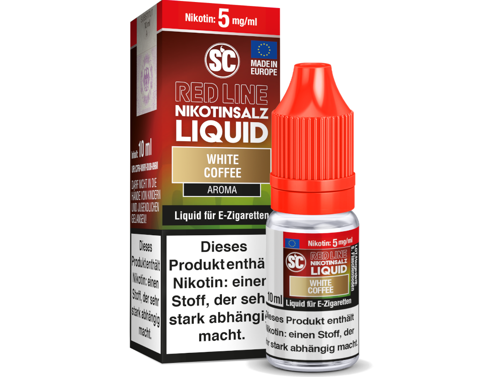 SC - Red Line - White Coffee - Nikotinsalz Liquid 5 mg/ml 10er Packung