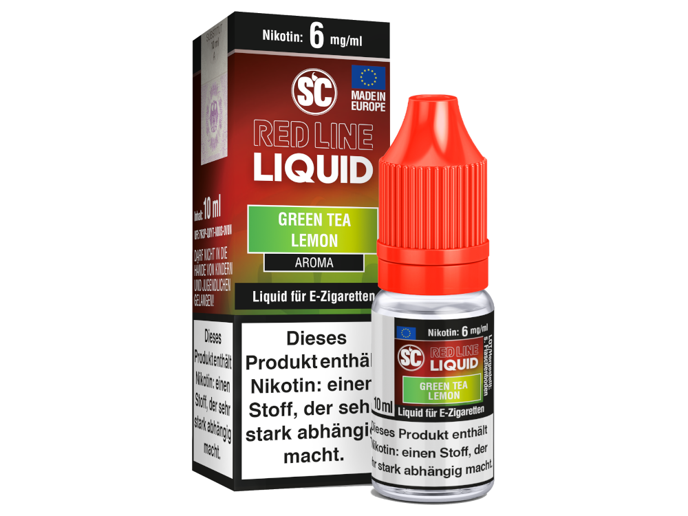 SC - Red Line Nikotin - Green Tea Lemon 6 mg/ml 10er Packung