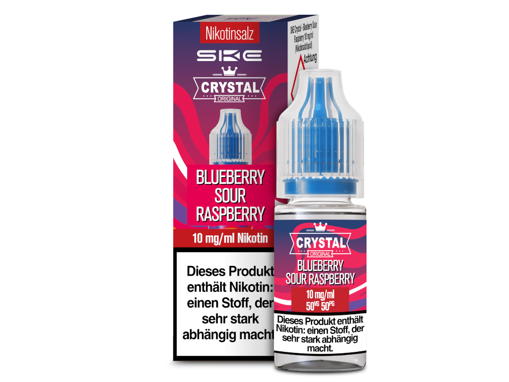 SKE - Crystal - Blueberry Sour Raspberry - Nikotinsalz Liquid 10 mg/ml