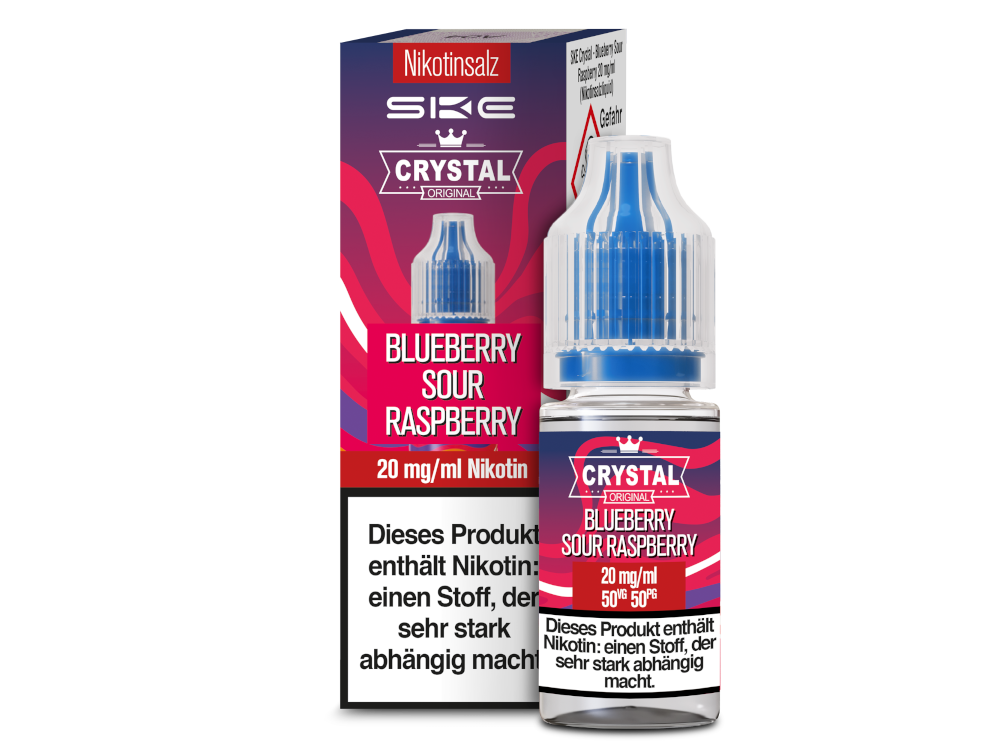 SKE - Crystal - Blueberry Sour Raspberry - Nikotinsalz Liquid 20 mg/ml 10er Packung