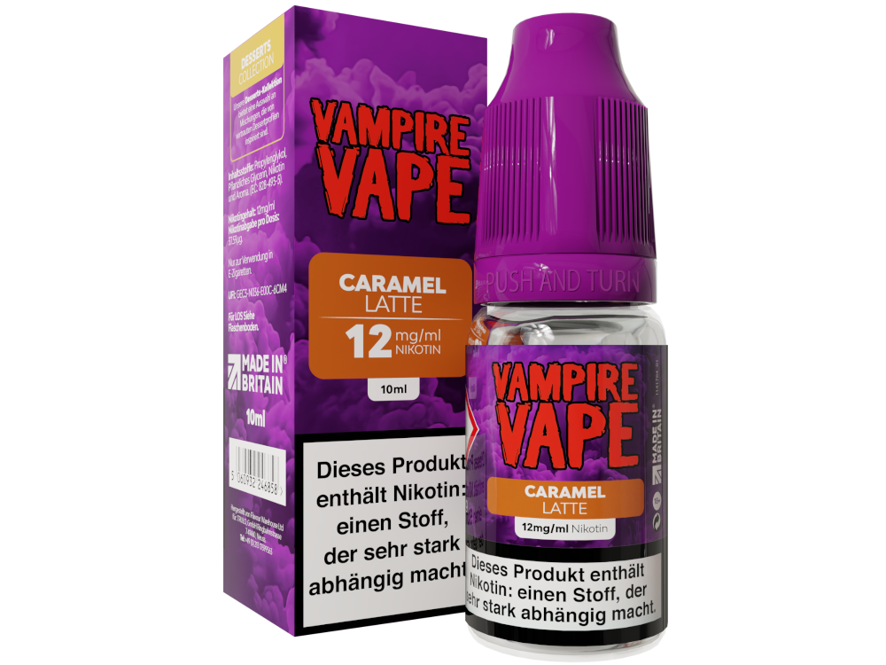 Vampire Vape - Dessert Collection - Caramel Latte E-Zigaretten Liquid 12 mg/ml 10er Packung