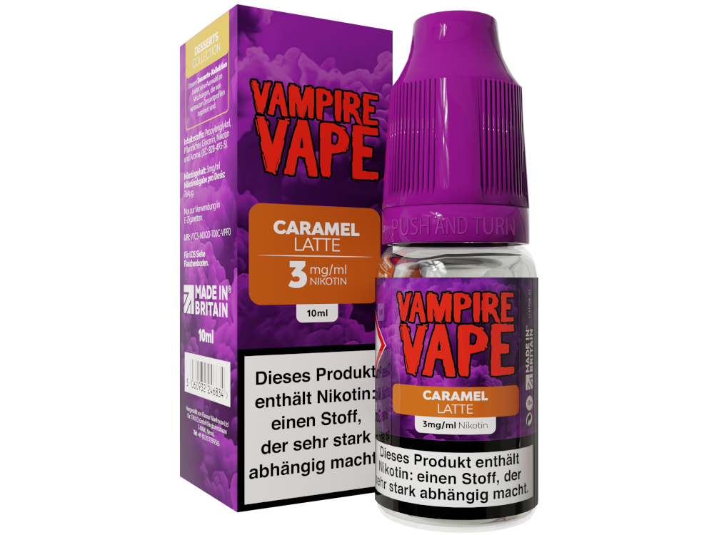 Vampire Vape - Dessert Collection - Caramel Latte E-Zigaretten Liquid 3 mg/ml 10er Packung