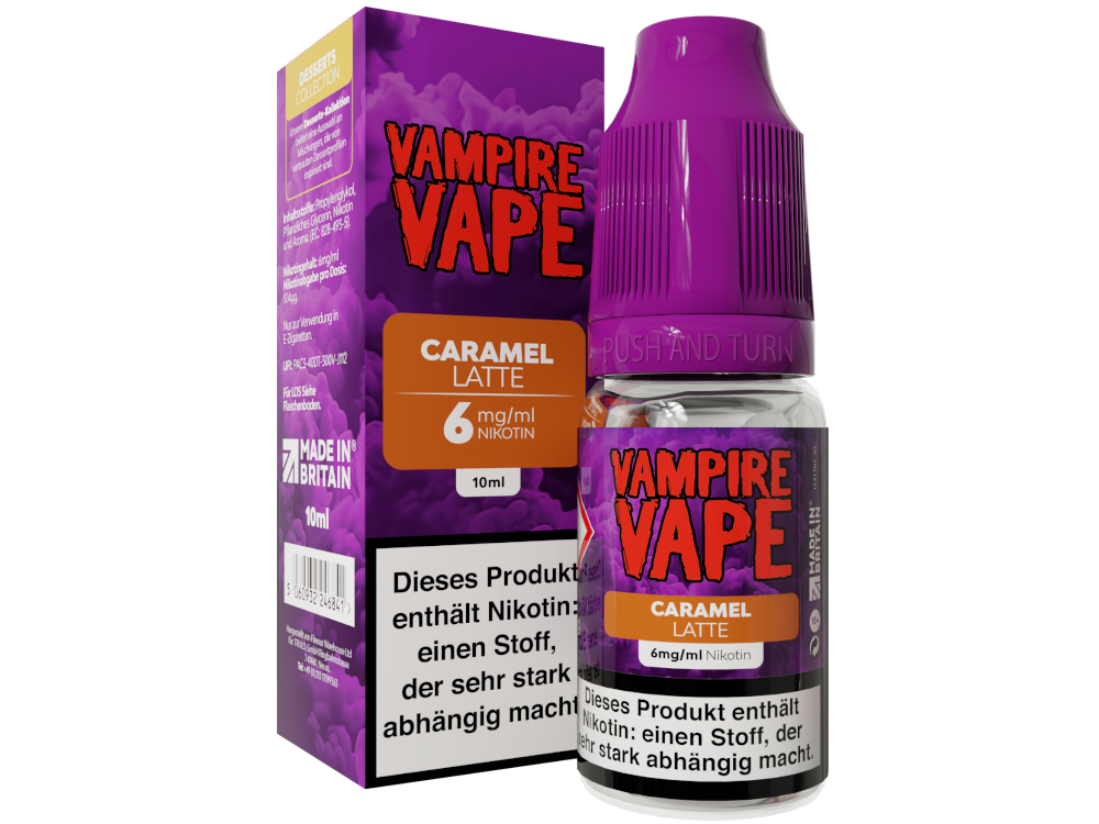 Vampire Vape - Dessert Collection - Caramel Latte E-Zigaretten Liquid 6 mg/ml 10er Packung