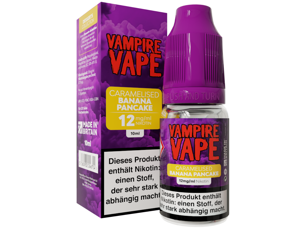 Vampire Vape - Dessert Collection - Caramelised Banana Pancake E-Zigaretten Liquid 12 mg/ml