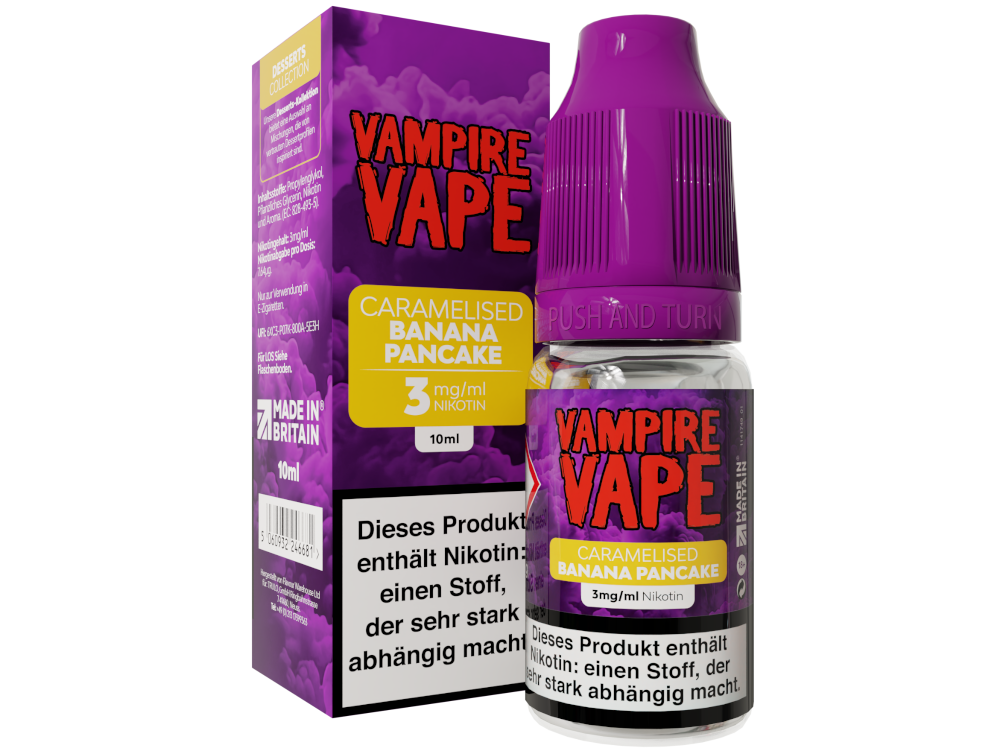 Vampire Vape - Dessert Collection - Caramelised Banana Pancake E-Zigaretten Liquid 3 mg/ml 10er Packung