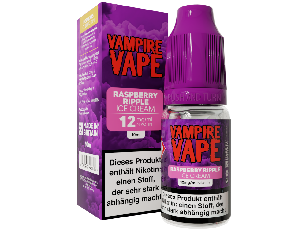 Vampire Vape - Dessert Collection - Raspberry Ripple Ice Cream E-Zigaretten Liquid 12 mg/ml