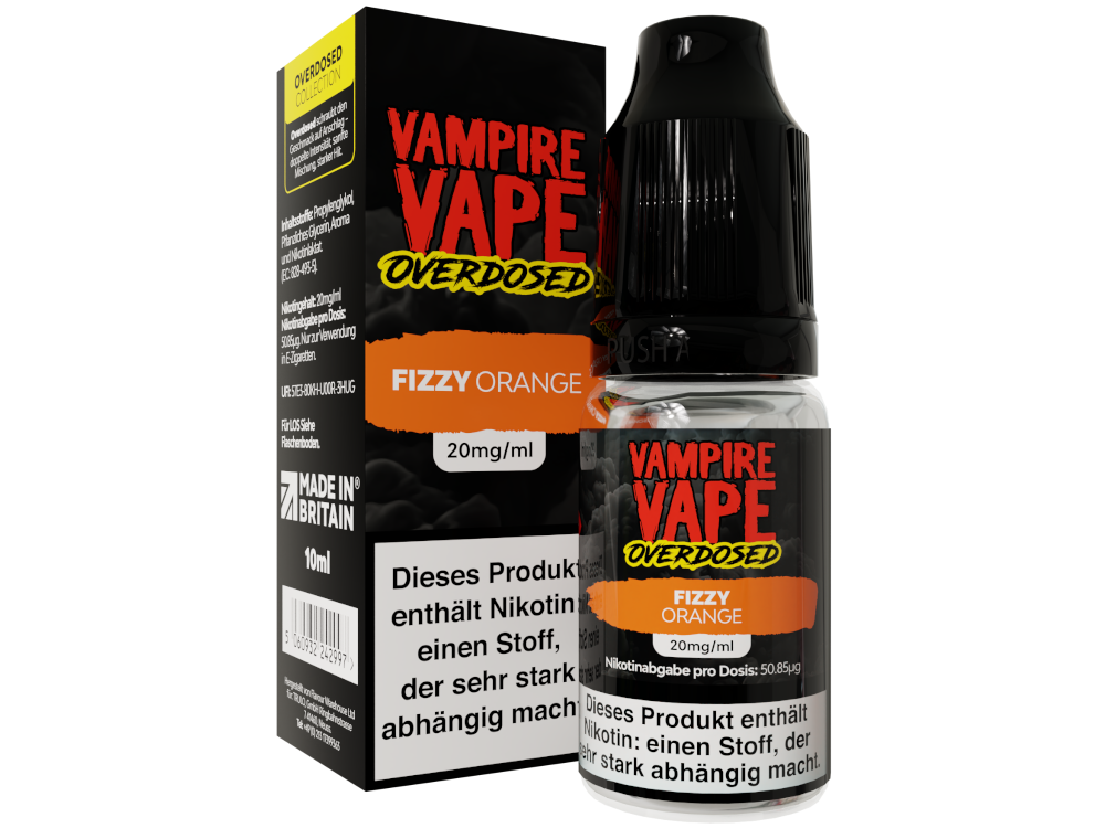 Vampire Vape - Overdosed - Fizzy Orange - Nikotinsalz Liquid 20 mg/ml