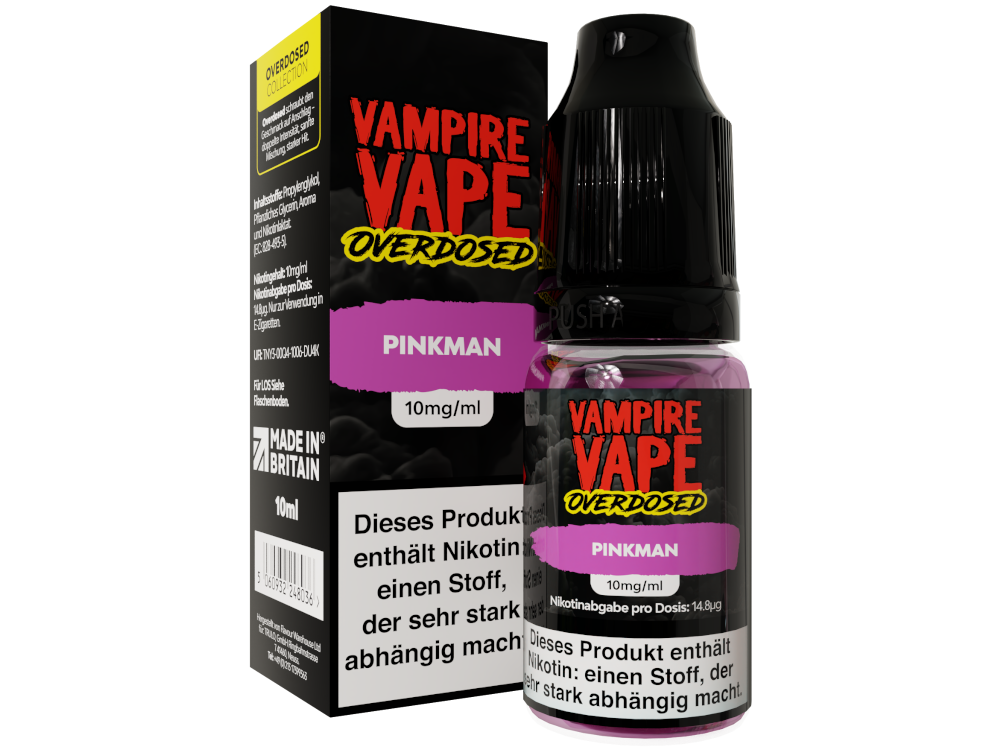 Vampire Vape - Overdosed - Pinkman - Nikotinsalz Liquid 10 mg/ml 10er Packung