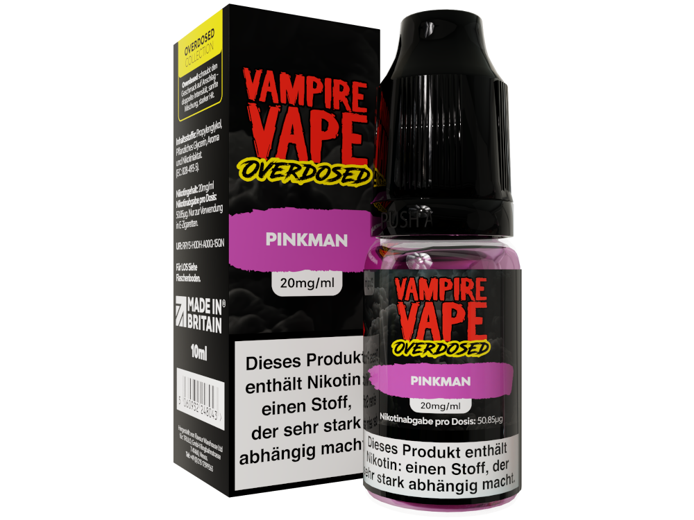 Vampire Vape - Overdosed - Pinkman - Nikotinsalz Liquid 20 mg/ml 10er Packung